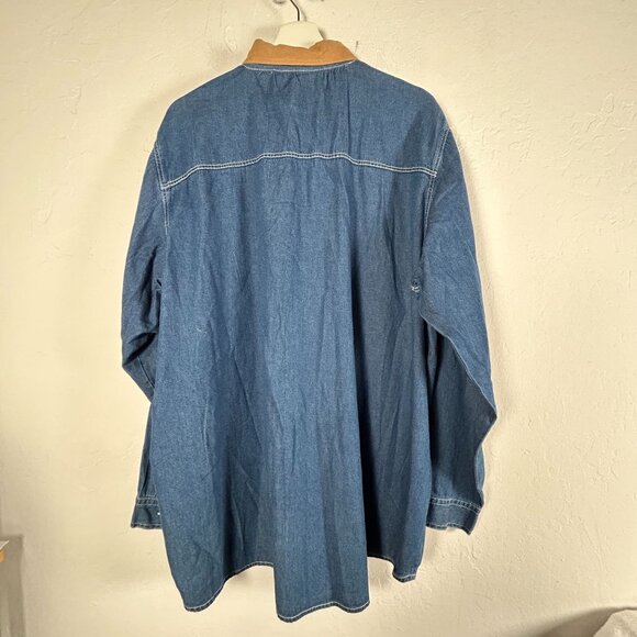 Bobbie Brooks Womens Embroidered Denim BB Branches Long Sleeve Shirt 22W/24WbNew - Picture 2 of 7